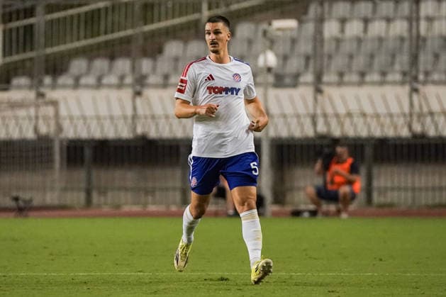 UEFA Europa League Qualifikation 2026 2027 - 2. Runde, 23.07.2027 - HNK Hajduk Split (Kroatien) vs. Pafos FC (Zypern) - Stadion Poljud (Split, Kroatien); Alec Van Hoorenbeeck (Hajduk Split) *** UEFA Europa League Qualifying Round 2, 2026–2027, July 23, 2027: HNK Hajduk Split (Croatia) vs. Pafos FC (Cyprus) at Poljud Stadium, Split, Croatia; Alec Van Hoorenbeeck, Hajduk Split Copyright: xLUKAxKOLANOVICx