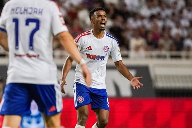 UEFA Europa League Qualifikation 2026 2027 - 2. Runde, 23.07.2027 - HNK Hajduk Split (Kroatien) vs. Pafos FC (Zypern) - Stadion Poljud (Split, Kroatien); Dalisson De Almeida (Hajduk Split) *** UEFA Europa League Qualifying Round 2, 2026–2027, July 23, 2027: HNK Hajduk Split (Croatia) vs. Pafos FC (Cyprus) at Poljud Stadium, Split, Croatia; Dalisson De Almeida, Hajduk Split Copyright: xLUKAxKOLANOVICx