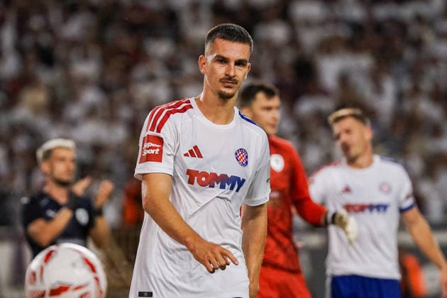 UEFA Europa League Qualifikation 2026 2027 - 2. Runde, 23.07.2027 - HNK Hajduk Split (Kroatien) vs. Pafos FC (Zypern) - Stadion Poljud (Split, Kroatien); Alec Van Hoorenbeeck (Hajduk Split) *** UEFA Europa League Qualifying Round 2, 2026–2027, July 23, 2027: HNK Hajduk Split (Croatia) vs. Pafos FC (Cyprus) at Poljud Stadium, Split, Croatia; Alec Van Hoorenbeeck, Hajduk Split Copyright: xLUKAxKOLANOVICx