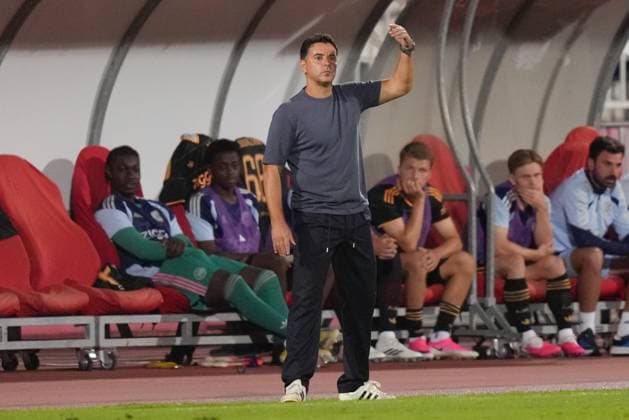 NOVI SAD , 23-07-2026 , Karadjordje Stadium , season 2026 2027 , UEFA Conference League play-off football , Match between FK Vojvodina and Ajax , picture shows Ajax trainer coach Michel Sanchez FK Vojvodina - Ajax  x205169396x Copyright: