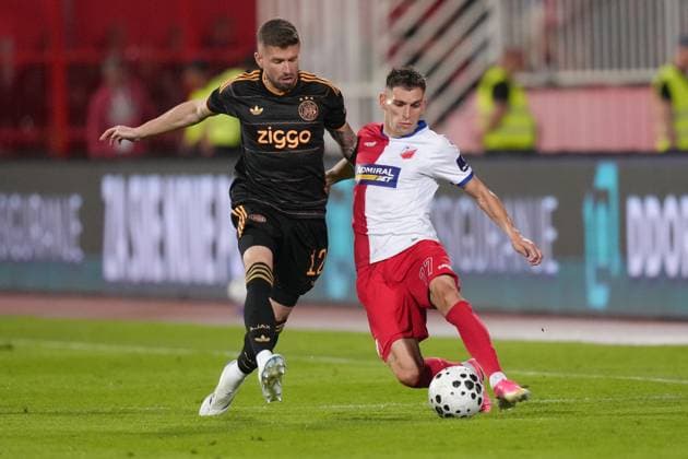NOVI SAD , 23-07-2026 , Karadjordje Stadium , season 2026 2027 , UEFA Conference League play-off football , Match between FK Vojvodina and Ajax , picture shows Ajax player Caio Henrique FK Vojvodina - Ajax  x205169411x Copyright: