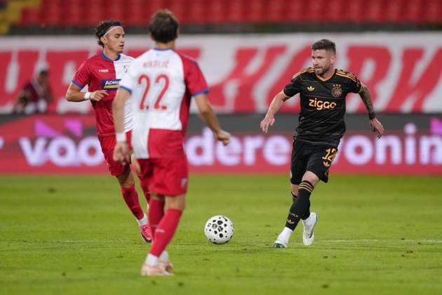 NOVI SAD , 23-07-2026 , Karadjordje Stadium , season 2026 2027 , UEFA Conference League play-off football , Match between FK Vojvodina and Ajax , picture shows Ajax player Caio Henrique FK Vojvodina - Ajax  x205169440x Copyright: