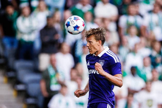 260723 Ludwig Augustinsson of Anderlecht during the UEFA Europa League second qualifying round football match between Hammarby and Anderlecht on July 23, 2026 in Stockholm. Photo: Kenta Jönsson BILDBYRAN COP 210 KJ0354 fotboll football soccer fotball uefa europa league europa league kval qualifying round qualification hammarby anderlecht bbeng grappa33 *** July 23, 2026: Ludwig Augustinsson of Anderlecht during the UEFA Europa League second qualifying round soccer match between Hammarby and Anderlecht on July 23, 2026 in Stockholm. Photo by Kenta Jönsson, BILDBYRAN COP 210 KJ0354. soccer, football, UEFA Europa League, Europa League qualifying round, Hammarby, Anderlecht, bbeng, grappa33  Copyright: KENTAxJÖNSSON BB260723KJ097