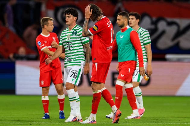 ENSCHEDE, NETHERLANDS - JULY 23: Wout Weghorst of FC Twente looks dejected after the UEFA Europa League 2026 27 second qualifying round first leg match between FC Twente and Ferencvaros at FC Twente Stadium on July 23, 2026 in Enschede, Netherlands.  Copyright: xRenexNijhuis MBxMediax