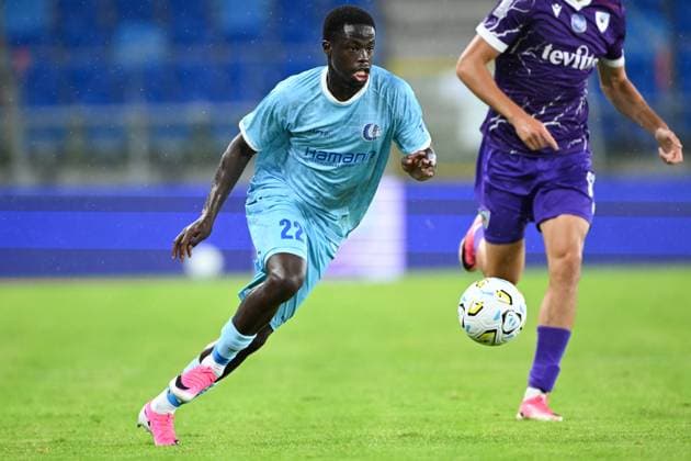 Gent s Leonardo Lopes pictured in action during a soccer game between Ukrainian FC LNZ Cherkasy and Belgian KAA Gent, Thursday 23 July 2026 in Plock, Poland, the first leg of the second qualifying round for the UEFA Conference League. JILLxDELSAUX  x181876745x