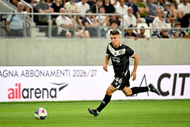 23 07 2026, Lugano, AIL Arena, Conference League: FC Lugano - KF Dukagjini, 46 Mattia Zanotti (Lugano) in action Lugano AIL Arena Ticino Switzerland *** July 23, 2026, Lugano, AIL Arena, Conference League: FC Lugano vs. KF Dukagjini, 46 Mattia Zanotti, Lugano in action, Lugano AIL Arena, Ticino, Switzerland Copyright: xJustPictures.ch AndreaxBrancax jp-en-AnBr-AB_23072026_5084