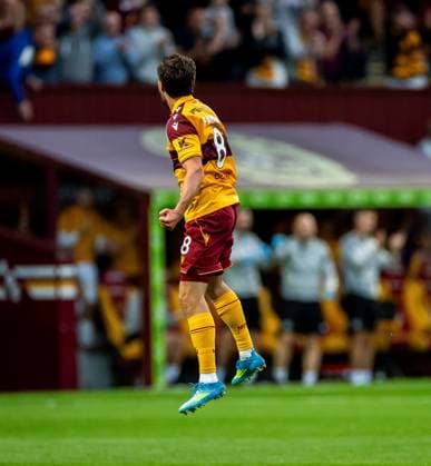 Lukas Fadinger celebrates Motherwell s 2nd goal Motherwell v Havnar Boltfelag, UEFA Conference League, 2nd Qualifying Round, 1st Leg, Football, Fir Park, Motherwell, Scotland, UK - 23 Jul 2026Motherwell Fir Park Scotland United Kingdom  Copyright: xRoddyxScott Shutterstockx 16999258ai