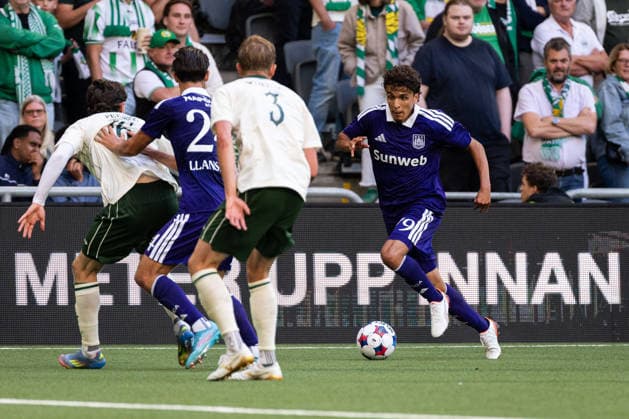 260723 Ali Maamar of Anderlecht during the UEFA Europa League second qualifying round football match between Hammarby and Anderlecht on July 23, 2026 in Stockholm. Photo: Michael Campanella BILDBYRAN COP 313 KJ0354 fotboll football soccer fotball uefa europa league europa league kval qualifying round qualification hammarby anderlecht bbeng grappa33 *** July 23, 2026: Ali Maamar of Anderlecht during the UEFA Europa League second qualifying round soccer match between Hammarby and Anderlecht on July 23, 2026 in Stockholm. Photo by Michael Campanella, BILDBYRAN COP 313 KJ0354. soccer, football, UEFA Europa League, Europa League qualifying round, qualification, Hammarby, Anderlecht, bbeng, grappa33  Copyright: MICHAELxCAMPANELLA BB260723MC092
