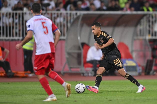 VOJVODINA NOVI SAD vs AJAX AMSTERDAM ABDELLAH OUAZANE football Vojvodina Novi Sad vs Ajax Amsterdam qualifications UEFA Conference League at Karadjordje stadium, Novi Sad 23.07.2026 Foto: FOOTBALL, UEFA CONFERENCE LEAGUE, AJAX AMSTERDAM, VOJVODINA NOVI SAD, QUALIFICATIONS Novi Sad Karadjordje stadium Serbia Copyright: xMarkoxMetlas xMNxPressx