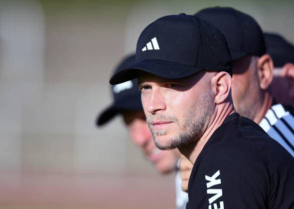 23.07.2026, xophax, Fussball 1.Bundesliga, 1.FC Koeln Freundschaftsspiel in der Beklau Arena Bergisch Gladbach. SV Bergisch Gladbach gegen 1.FC Köln . Trainer Rene Wagner ( 1.FC Köln ) Koeln *** July 23, 2026, xophax, Soccer, Bundesliga 1, 1. FC Köln Friendly Match at the Beklau Arena in Bergisch Gladbach: SV Bergisch Gladbach vs. 1. FC Köln Coach: Rene Wagner, 1. FC Köln, Cologne