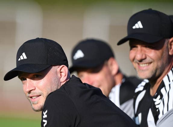 23.07.2026, xophax, Fussball 1.Bundesliga, 1.FC Koeln Freundschaftsspiel in der Beklau Arena Bergisch Gladbach. SV Bergisch Gladbach gegen 1.FC Köln . Trainer Rene Wagner ( 1.FC Köln ) Koeln *** July 23, 2026, xophax, Soccer, Bundesliga 1, 1. FC Köln Friendly Match at the Beklau Arena in Bergisch Gladbach: SV Bergisch Gladbach vs. 1. FC Köln Coach: Rene Wagner, 1. FC Köln, Cologne