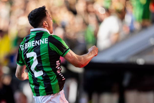 260723 Matteo De Brienne of GAIS celebrates after scoring 1-0 during the UEFA Conference League qualification match between GAIS and FC Nordsjälland on July 23, 2026 in Göteborg. Photo: Michael Erichsen BILDBYRAN COP 89 MI1001 bbeng conference league fc nordsjälland football fotball fotboll gais kval qualification qualifying round soccer uefa conference league jubel *** July 23, 2026: Matteo De Brienne of GAIS celebrates after scoring the 1-0 goal during the UEFA Conference League qualifying match between GAIS and FC Nordsjælland on July 23, 2026 in Gothenburg. Photo by Michael Erichsen, BILDBYRAN COP 89 MI1001 bbeng conference league fc nordsjälland football fotball fotboll gais kval qualification qualifying round soccer uefa conference league celebration  Copyright: MICHAELxERICHSEN BB260723MI088
