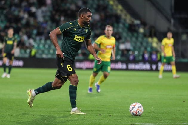 Zilina 23.07.2026. Pilka nozna Liga Konferencji UEFA sezon 2025 2026 runda 2 mecz: MSK Zilina - GKS Katowice --- Football UEFA Conference League season 2025 2026 round 2 match: MSK Zilina - GKS Katowice nz Lukas Klemenz Fot. Kacper Staniec NEWSPIX.PL --- newspix.pl 