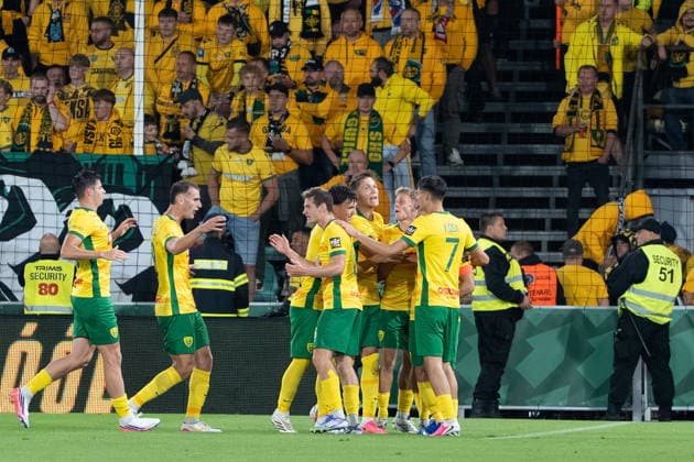 ZILINA, 23.07.2026 MECZ LIGA KONFERENCJI SEZON 2026 27: MSK ZILINA - GKS KATOWICE UEFA CONFERENCE LEAGUE 2025 26: MSK ZILINA - GKS KATOWICE MSK ZILINIA RADOSC PO BRAMCE FOT. MATEUSZ WIEWIORKA 400MM.PL NEWSPIX.PL --- newspix.pl 
