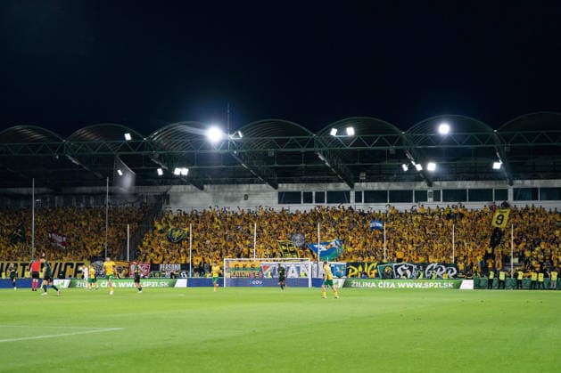 ZILINA, 23.07.2026 MECZ LIGA KONFERENCJI SEZON 2026 27: MSK ZILINA - GKS KATOWICE UEFA CONFERENCE LEAGUE 2025 26: MSK ZILINA - GKS KATOWICE KIBICIE GKS KATOWICE FOT. MATEUSZ WIEWIORKA 400MM.PL NEWSPIX.PL --- newspix.pl 