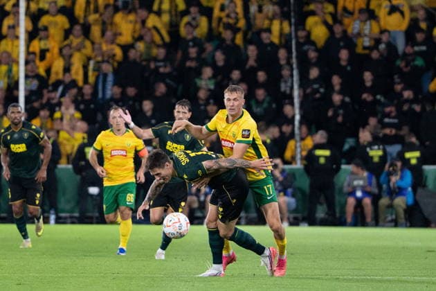 ZILINA, 23.07.2026 MECZ LIGA KONFERENCJI SEZON 2026 27: MSK ZILINA - GKS KATOWICE UEFA CONFERENCE LEAGUE 2025 26: MSK ZILINA - GKS KATOWICE ILYA SHKURIN JAN MINARIK FOT. MATEUSZ WIEWIORKA 400MM.PL NEWSPIX.PL --- newspix.pl 
