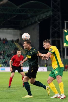 ZILINA, 23.07.2026 MECZ LIGA KONFERENCJI SEZON 2026 27: MSK ZILINA - GKS KATOWICE UEFA CONFERENCE LEAGUE 2025 26: MSK ZILINA - GKS KATOWICE ARKADIUSZ JEDRYCH ALEKSANDRE NARIMANIDZE FOT. MATEUSZ WIEWIORKA 400MM.PL NEWSPIX.PL --- newspix.pl 