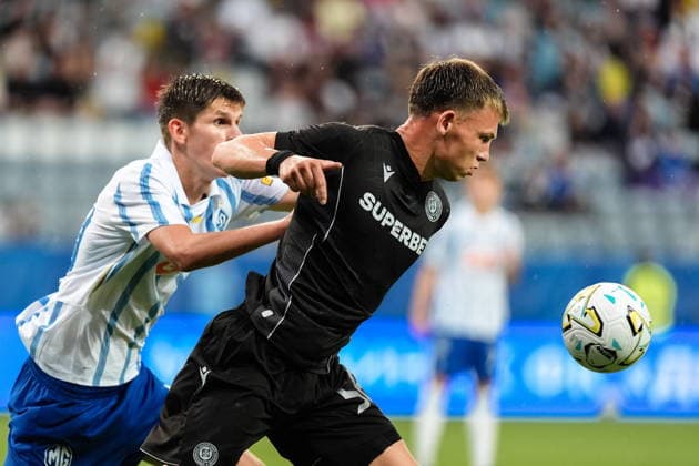 Lublin 23.07.2026. Football UEFA Europa League Qualifiers match, second qualifying round 1st leg, between FC Dynamo Kyiv and PAOK FC in Lublin, Poland --- Mecz Ligi Europy UEFA - 2. runda kwalifikacji pomiedzy Dynamo Kijow a PAOK FC w Lublinie, Polska. Persons Shown : x, Anestis Mythou Fot. Kazimierz Kozuch Arena Akcji NEWSPIX.PL --- newspix.pl 