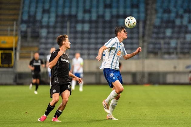 Lublin 23.07.2026. Football UEFA Europa League Qualifiers match, second qualifying round 1st leg, between FC Dynamo Kyiv and PAOK FC in Lublin, Poland --- Mecz Ligi Europy UEFA - 2. runda kwalifikacji pomiedzy Dynamo Kijow a PAOK FC w Lublinie, Polska. Persons Shown : x, Kristian Bilovar Fot. Kazimierz Kozuch Arena Akcji NEWSPIX.PL --- newspix.pl 