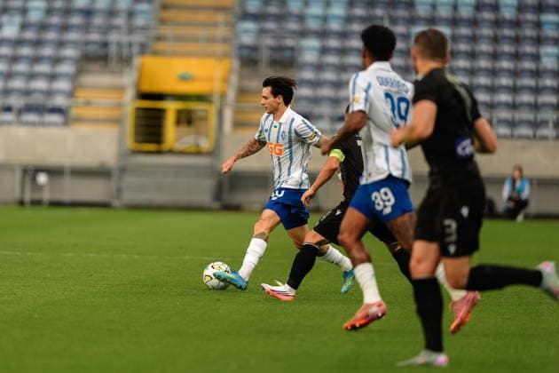 Lublin 23.07.2026. Football UEFA Europa League Qualifiers match, second qualifying round 1st leg, between FC Dynamo Kyiv and PAOK FC in Lublin, Poland --- Mecz Ligi Europy UEFA - 2. runda kwalifikacji pomiedzy Dynamo Kijow a PAOK FC w Lublinie, Polska. Persons Shown : Mykola Shaparenko Fot. Kazimierz Kozuch Arena Akcji NEWSPIX.PL --- newspix.pl 