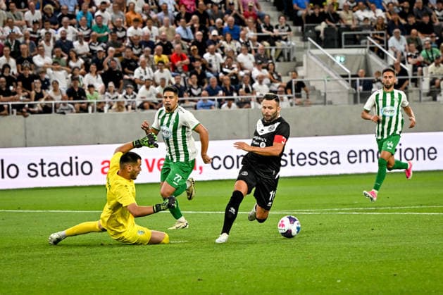 23 07 2026, Lugano, AIL Arena, Conference League: FC Lugano - KF Dukagjini, 11 Renato Steffen (Lugano) in action Lugano AIL Arena Ticino Switzerland *** July 23, 2026, Lugano, AIL Arena, Conference League: FC Lugano vs. KF Dukagjini, 11 Renato Steffen, Lugano in action, Lugano AIL Arena, Ticino, Switzerland Copyright: xJustPictures.ch AndreaxBrancax jp-en-AnBr-AB_23072026_8691