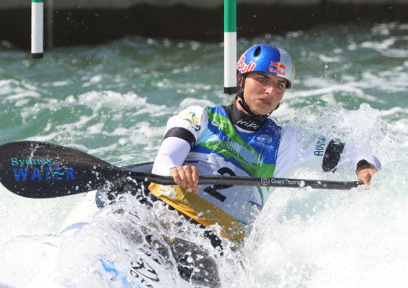 July 23, 2026, Oklahoma City, Oklahoma, USA: JESSICA FOX of Australia during Women s Kayak Semifinal on 2026 ICF Canoe Slalom World Championships, Oklahoma City. ICF Canoe Slalom World Championships 2026  - ZUMAc278 20260723_zsp_c278_001 Copyright: xMarcinxCholewinskix