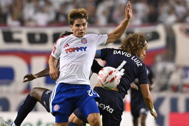 Croatia, Split, July 26, 2023. Poljud Stadium. Europa League second qualifying round match: Hajduk vs. Pafos. In the photo: Rokas Pukstas. Photo: Tom Dubravec CROPIX Split CROATIA Copyright: xxTomxDubravecx td_hajduk_pafos63-230726