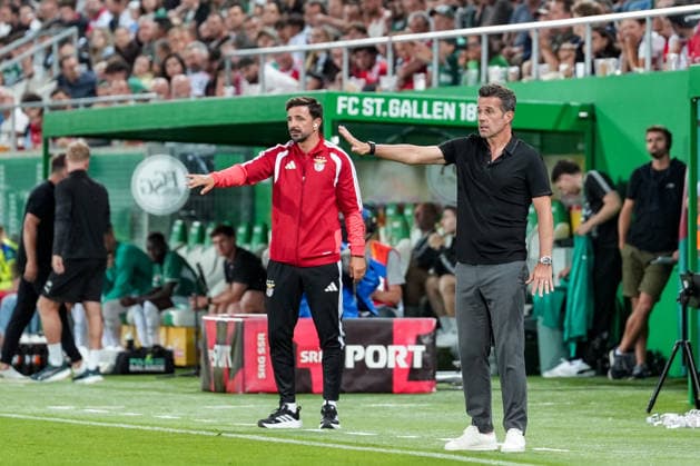 Fussball, UEFA Europa League Qualifikation: FC St. Gallen 1879 vs. Benfica Lissabon, Donnerstag, 23.07.2026 (Berit Sitterstadion, St. Gallen, Schweiz); Marco Silva (Trainer, Benfica Lissabon) *** Soccer, UEFA Europa League Qualifying: FC St. Gallen 1879 vs. Benfica Lisbon, Thursday, July 23, 2026, Berit Sitter Stadium, St. Gallen, Switzerland; Marco Silva, Head Coach, Benfica Lisbon Copyright: xValentinxDomgjonix
