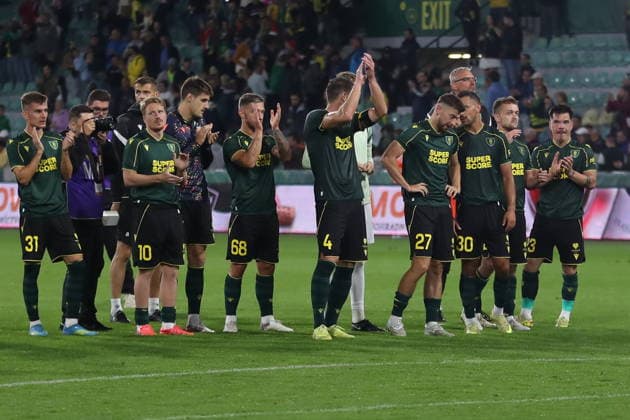 Zilina 23.07.2026. Pilka nozna Liga Konferencji UEFA sezon 2025 2026 runda 2 mecz: MSK Zilina - GKS Katowice --- Football UEFA Conference League season 2025 2026 round 2 match: MSK Zilina - GKS Katowice nz GKS Katowice Fot. Kacper Staniec NEWSPIX.PL --- newspix.pl 