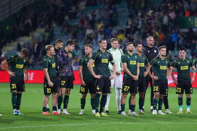Zilina 23.07.2026. Pilka nozna Liga Konferencji UEFA sezon 2025 2026 runda 2 mecz: MSK Zilina - GKS Katowice --- Football UEFA Conference League season 2025 2026 round 2 match: MSK Zilina - GKS Katowice nz GKS Katowice Fot. Kacper Staniec NEWSPIX.PL --- newspix.pl 