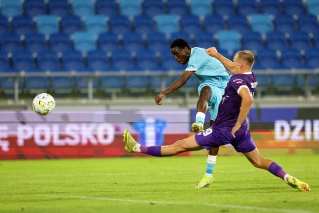 PLOCK 23.07.2026 MECZ II RUNDA ELIMINACYJNA LIGA KONFERENCJI SEZON 2026 2027: LNZ CZERKASY - KAA GENT 0:0 --- UEFA CONFERENCE LEAGUE SECOND QUALIFYING ROUND FIRST MATCH: FC LNZ CHERKASY - KAA GENT 0:0 HYLLARION GOORE ROMAN DIDYK FOT. PIOTR KUCZA FOTOPYK NEWSPIX.PL --- newspix.pl 