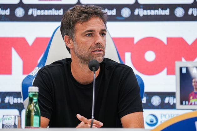UEFA Europa League Qualifikation 2026 2027 - 2. Runde, 23.07.2027 - HNK Hajduk Split (Kroatien) vs. Pafos FC (Zypern) - Stadion Poljud (Split, Kroatien); Pressekonferenz Trainer Gonzalo Garcia (Hajduk Split) *** UEFA Europa League Qualifying Round 2, 2026–2027, July 23, 2027: HNK Hajduk Split (Croatia) vs. Pafos FC (Cyprus) at Poljud Stadium, Split, Croatia. Press conference with Hajduk Split coach Gonzalo Garcia Copyright: xLUKAxKOLANOVICx