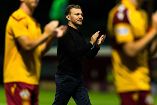 Motherwell v HB Torshavn, Europa Conference League, 2nd Qualifying Round Alfred Johansson (Motherwell Manager) at full time during the Europa Conference League 2nd Qualifying Round, 1st Leg match between Motherwell and HB Torshavn at Fir Park, Motherwell, UK on 23 July 2026. Editorial use only , Copyright: xRaymondxDaviesx PSI-24571-0021