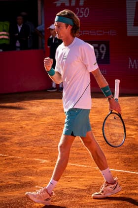 Andrey Rublev v Timofey Skatov - Millennium Estoril Open 2026 Andrey Rublev of Russia competes against Timofey Skatov of Kazakhstan during the Millennium Estoril Open ATP, Tennis Herren 250 tennis tournament at Estoril Tennis Club in Estoril, Portugal, on July 23, 2026. Estoril Portugal  Copyright: xNunoxCruzx originalFilename:cruz-andreyru260723_npXu6.jpg