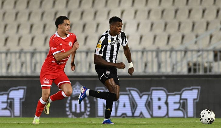 PARTIZAN vs UNA STRASSEN SAMSON NWULU, football player of Partizan, during the match against Una Strassen Luxemburg, at Stadium FK Partizan. Belgrade, 23.07.2026. Nebojsa Parausic MN Press photo FOOTBALL, UEFA CONFERENCE LEAGUE, PARTIZAN, UNA STRASSEN LUXEMBURG Belgrade Stadium FK Partizan Serbia Copyright: xNebojsaxParausicx xMNxPressx
