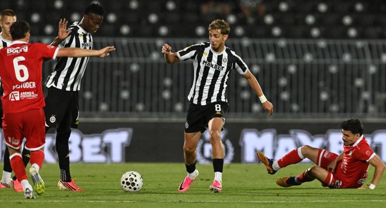 PARTIZAN vs UNA STRASSEN ALEKS ZEKOVIC, football player of Partizan, during the match against Una Strassen Luxemburg, at Stadium FK Partizan. Belgrade, 23.07.2026. Nebojsa Parausic MN Press photo FOOTBALL, UEFA CONFERENCE LEAGUE, PARTIZAN, UNA STRASSEN LUXEMBURG Belgrade Stadium FK Partizan Serbia Copyright: xNebojsaxParausicx xMNxPressx