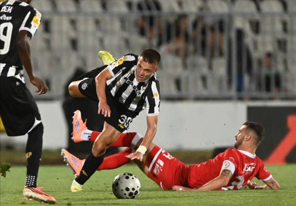 PARTIZAN vs UNA STRASSEN MILAN ROGANOVIC, football player of Partizan, during the match against Una Strassen Luxemburg, at Stadium FK Partizan. Belgrade, 23.07.2026. Nebojsa Parausic MN Press photo FOOTBALL, UEFA CONFERENCE LEAGUE, PARTIZAN, UNA STRASSEN LUXEMBURG Belgrade Stadium FK Partizan Serbia Copyright: xNebojsaxParausicx xMNxPressx