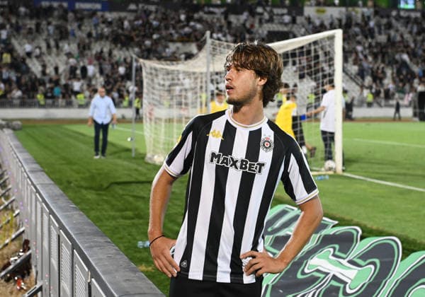 PARTIZAN vs UNA STRASSEN BOGDAN KOSTIC, football player of Partizan, during the match against Una Strassen Luxemburg, at Stadium FK Partizan. Belgrade, 23.07.2026. Nebojsa Parausic MN Press photo FOOTBALL, UEFA CONFERENCE LEAGUE, PARTIZAN, UNA STRASSEN LUXEMBURG Belgrade Stadium FK Partizan Serbia Copyright: xNebojsaxParausicx xMNxPressx