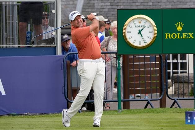 UK: The ISPS HANDA Senior Open Championship at King‚Äôs Course, Gleneagles, Scotland on 23 July 2026: Pictured: Darren Fichardt (RSA) on the 1st tee during the first round of the ISPS Handa Senior Open Championship 2026 Gleneagles King‚Äôs Course Scotland Scotland Copyright: xAlexxToddx