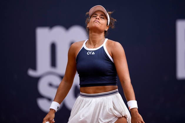 MSC Hamburg Ladies Open - Day 4 Mayar Sherif of Egypt plays against Elsa Jacquemot of France during their round of 16 match at the 2026 MSC Hamburg Ladies Open women s tennis tournament at Am Rothenbaum in Hamburg, Germany. Hamburg Hamburg Germany  Copyright: xOwenxHammondx originalFilename:hammond-2026msch260723_npGbO.jpg