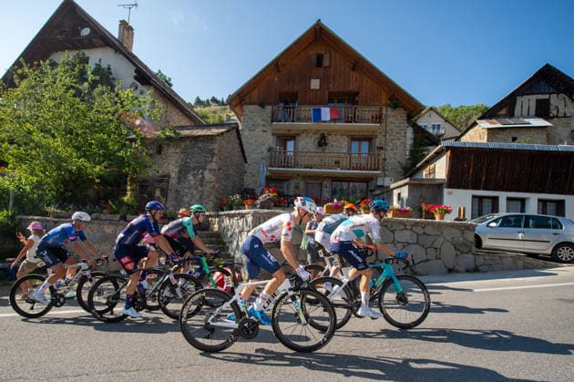 113th Tour de France 2026 - Stage 18 Nicolya Vinokurov of Astana Team, Matteo Vercher of TotalEnergies, John Degenkolb of Team Picnic PostNL, and Jasper Philipsen of Alpecin-Premer Tech are pictured on the last climb of the 18th stage of the Tour de France between Voiron in Isere and Orcieres-Merlette in Hautes-Alpes, France. orcieres-Merlette France  Copyright: xGautierxDemouveauxx originalFilename:demouveaux-notitle260723_nplsM.jpg