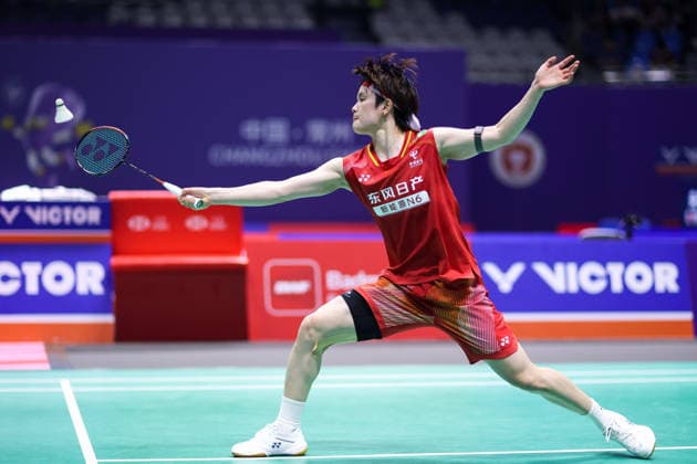 BEIJING, CHINA - JULY 24: Wang Zhiyi of China competes in the Women s Singles Quarterfinal match against Kim Ga Eun of South Korea on day 4 of the China Open 2026 at Changzhou Olympic Sports Center Gymnasium on July 24, 2026 in Changzhou, Jiangsu Province of China.  Copyright: xVCGx 111656127721