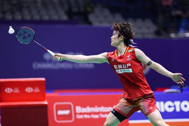 BEIJING, CHINA - JULY 24: Wang Zhiyi of China competes in the Women s Singles Quarterfinal match against Kim Ga Eun of South Korea on day 4 of the China Open 2026 at Changzhou Olympic Sports Center Gymnasium on July 24, 2026 in Changzhou, Jiangsu Province of China.  Copyright: xVCGx 111656127714