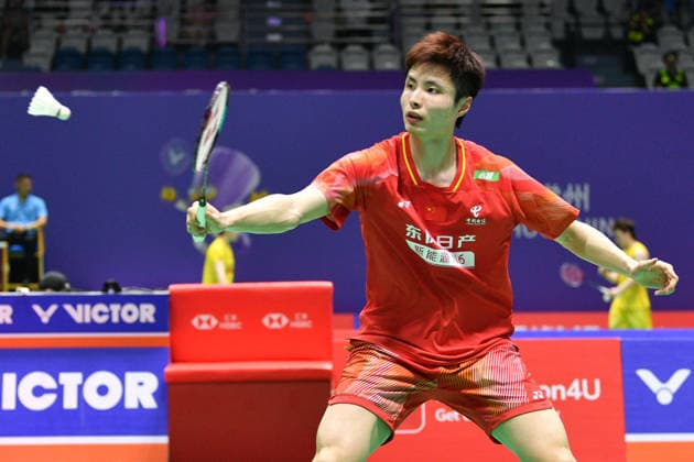 CHANGZHOU, CHINA - JULY 24: Shi Yuqi of China competes in the Men s Singles Quarterfinal match against Chou Tien Chen of Chinese Taipei on day 4 of the China Open 2026 at Changzhou Olympic Sports Center Gymnasium on July 24, 2026 in Changzhou, Jiangsu Province of China.  Copyright: xVCGx 111656129746