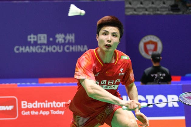 CHANGZHOU, CHINA - JULY 24: Shi Yuqi of China competes in the Men s Singles Quarterfinal match against Chou Tien Chen of Chinese Taipei on day 4 of the China Open 2026 at Changzhou Olympic Sports Center Gymnasium on July 24, 2026 in Changzhou, Jiangsu Province of China.  Copyright: xVCGx 111656129747