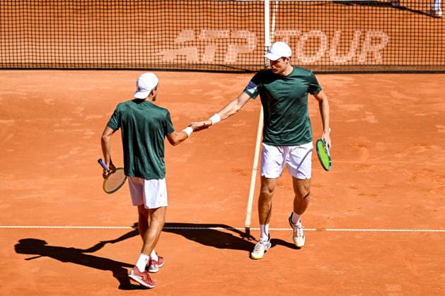 TENNIS - ATP, Tennis Herren Generali Open 2026 KITZBUEHEL,AUSTRIA,24.JUL.26 - TENNIS - ATP World Tour, Generali Open. Image shows Jakob Schnaitter and Mark Wallner (GER).  GEPAxpictures xDanielxSchoenherr