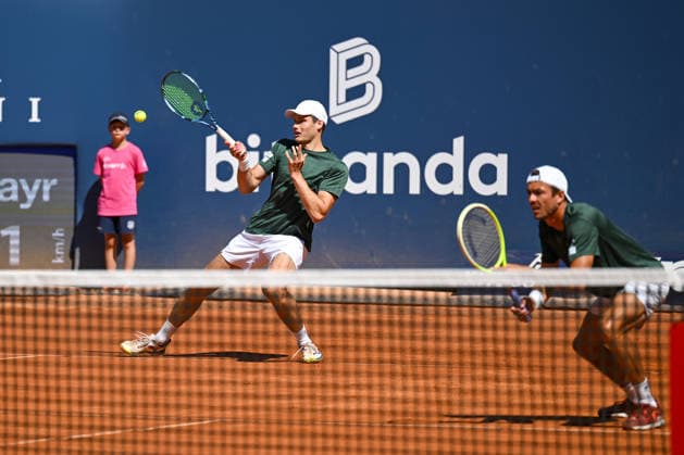 TENNIS - ATP, Tennis Herren Generali Open 2026 KITZBUEHEL,AUSTRIA,24.JUL.26 - TENNIS - ATP World Tour, Generali Open. Image shows Mark Wallner and Jakob Schnaitter (GER).  GEPAxpictures xDanielxSchoenherr
