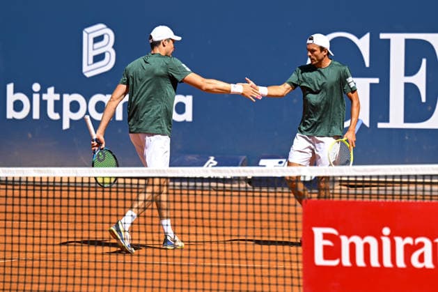 TENNIS - ATP, Tennis Herren Generali Open 2026 KITZBUEHEL,AUSTRIA,24.JUL.26 - TENNIS - ATP World Tour, Generali Open. Image shows Mark Wallner and Jakob Schnaitter (GER).  GEPAxpictures xDanielxSchoenherr