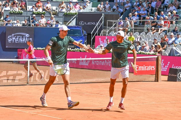 TENNIS - ATP, Tennis Herren Generali Open 2026 KITZBUEHEL,AUSTRIA,24.JUL.26 - TENNIS - ATP World Tour, Generali Open. Image shows Mark Wallner and Jakob Schnaitter (GER).  GEPAxpictures xDanielxSchoenherr
