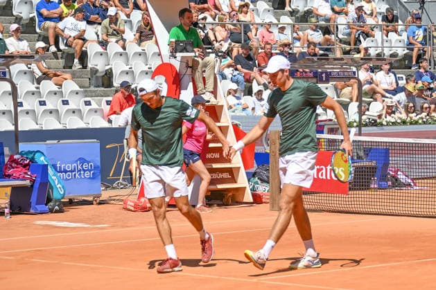 TENNIS - ATP, Tennis Herren Generali Open 2026 KITZBUEHEL,AUSTRIA,24.JUL.26 - TENNIS - ATP World Tour, Generali Open. Image shows Jakob Schnaitter and Mark Wallner (GER).  GEPAxpictures xDanielxSchoenherr